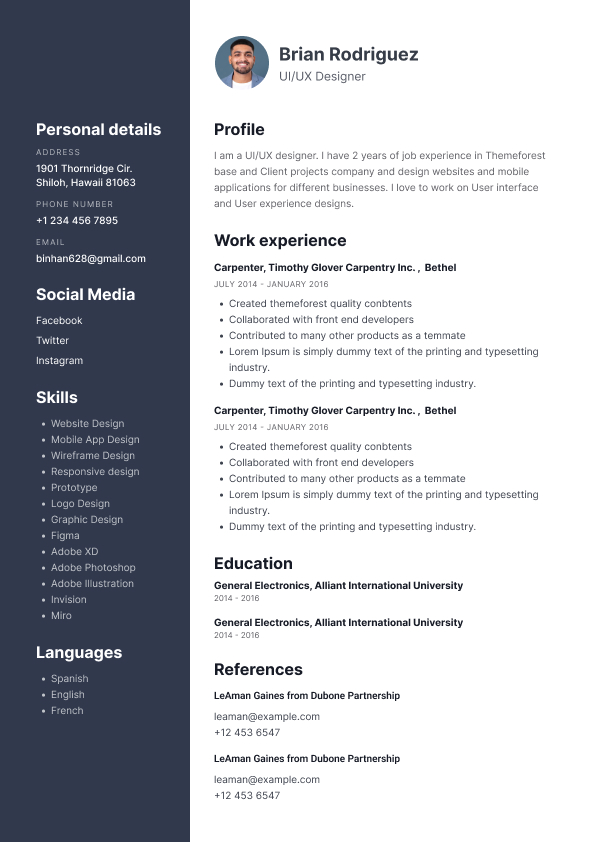 Resume Template Pioneer